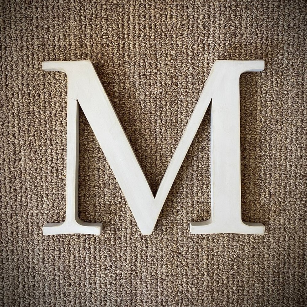 Pottery Barn Kids Resin Initial Letter "M"